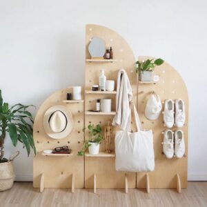 Peg Board Quad Freestanding Shelving