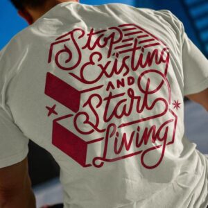 'Start Existing and Start Living' Oversized Fit Unisex T-Shirt